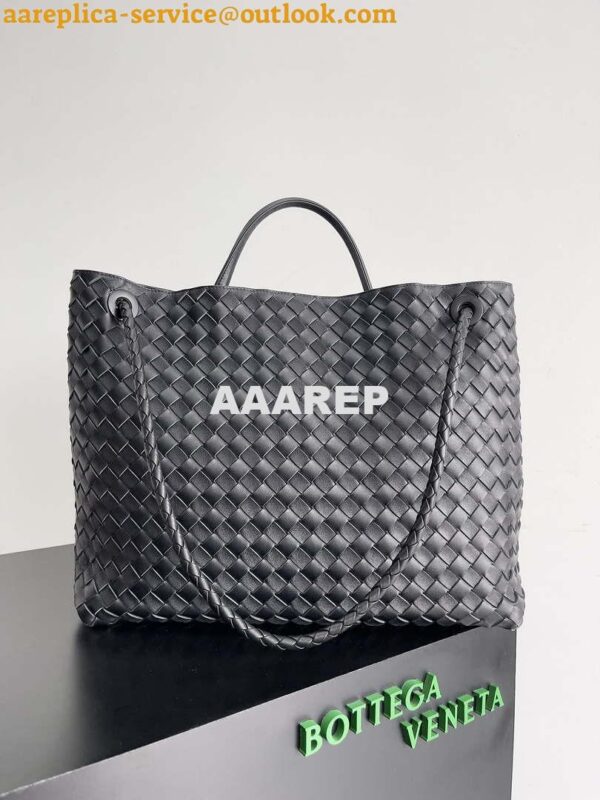 Replica Bottega Veneta BV 743575 Large Andiamo Black 2