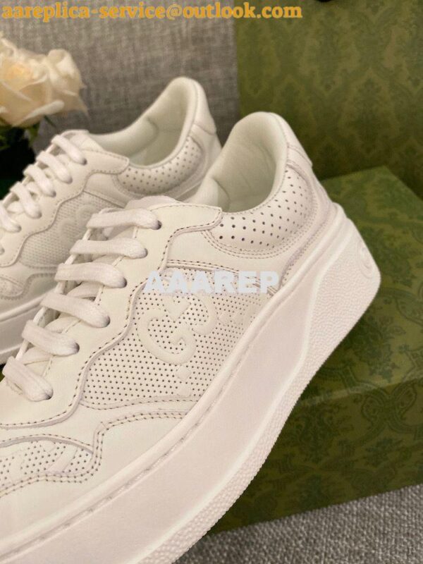 Replica Gucci Men Female GG Embossed Sneaker 670408 White 8