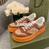 Replica Gucci Men Female GG Sneaker With Web 670408 White 2