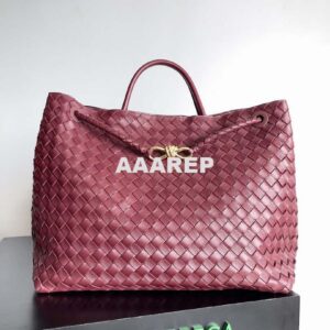 Replica Bottega Veneta BV 743575 Large Andiamo Wine Red