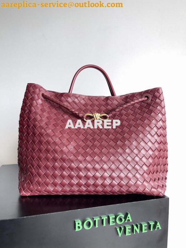 Replica Bottega Veneta BV 743575 Large Andiamo Wine Red