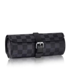 Replica Louis Vuitton 3 Watch Case Damier Graphite N41137