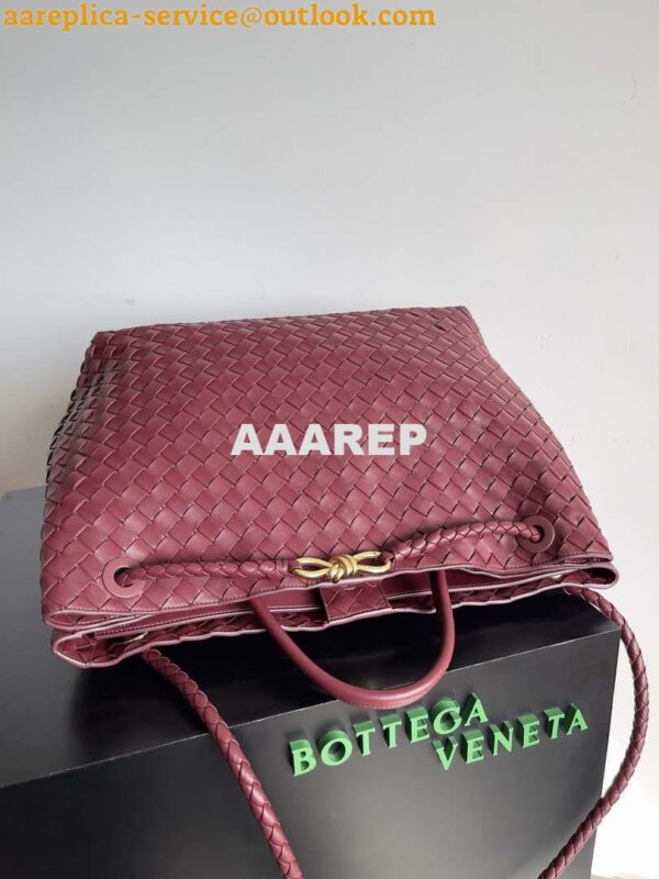 Replica Bottega Veneta BV 743575 Large Andiamo Wine Red 3