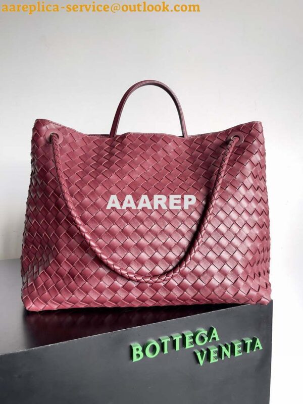 Replica Bottega Veneta BV 743575 Large Andiamo Wine Red 6