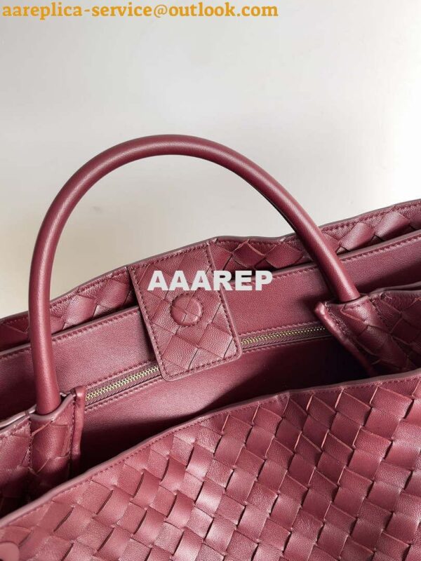 Replica Bottega Veneta BV 743575 Large Andiamo Wine Red 7