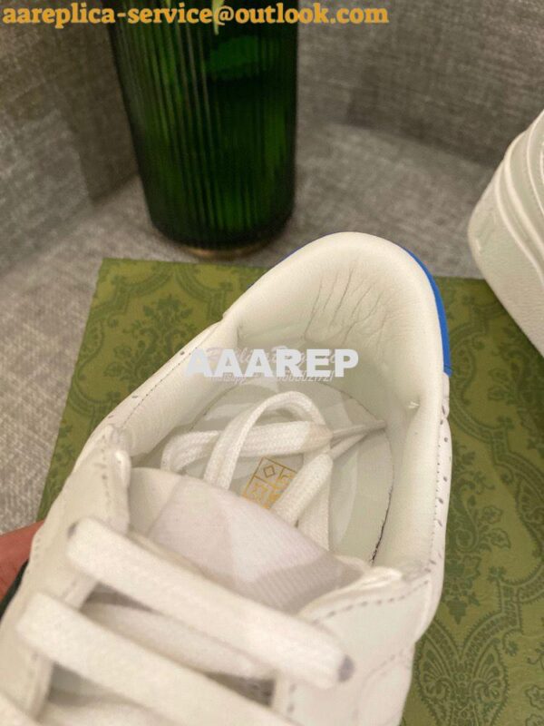 Replica Gucci Men Female GG Sneaker With Web 670408 White 8