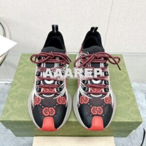 Replica Gucci Men Female Run sneaker 680900 Black Red 2