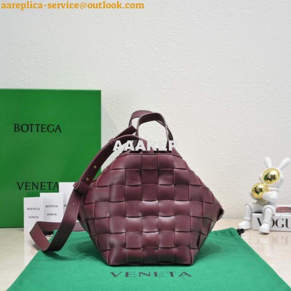 Replica Bottega Veneta BV 7466 Bowling bag Wine Red 3