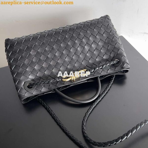 Replica Bottega Veneta BV 754990 Small East/West Andiamo Black 6