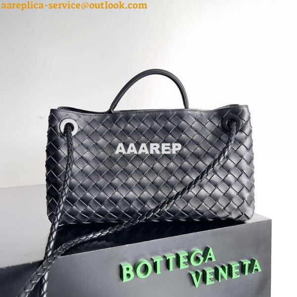 Replica Bottega Veneta BV 754990 Small East/West Andiamo Black 7