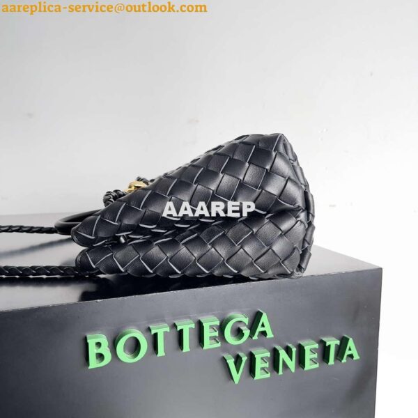 Replica Bottega Veneta BV 754990 Small East/West Andiamo Black 9