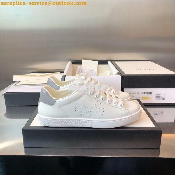 Replica Gucci Men Women's Ace Sneaker with Interlocking G 598527 White 3