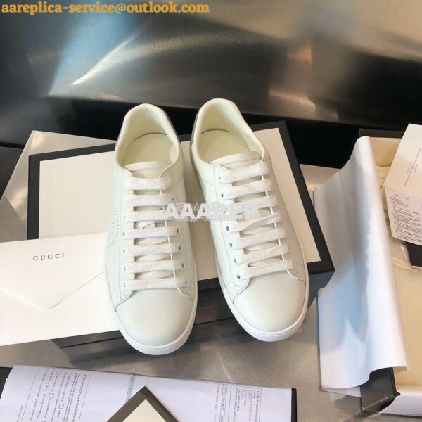 Replica Gucci Men Women's Ace Sneaker with Interlocking G 598527 White 4