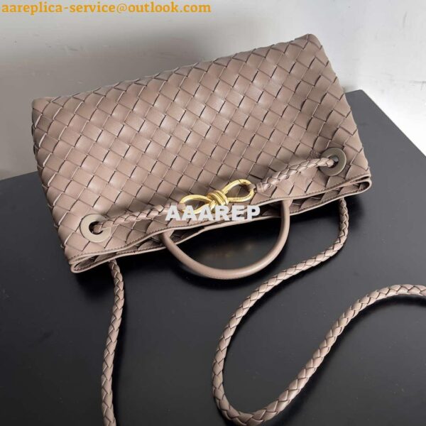 Replica Bottega Veneta BV 754990 Small East/West Andiamo Brown 6