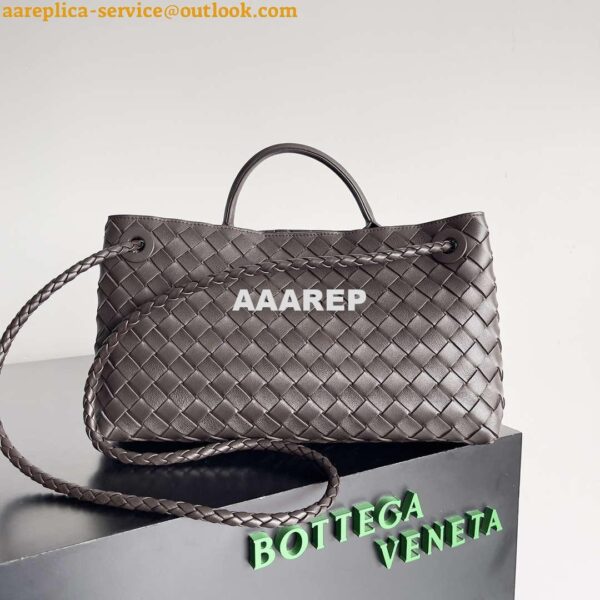 Replica Bottega Veneta BV 754990 Small East/West Andiamo Dark Brown 4