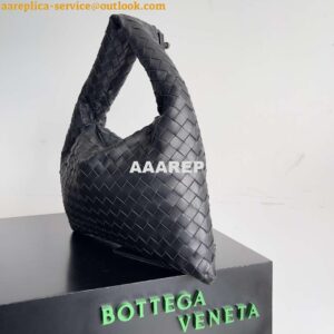 Replica Bottega Veneta BV 763966 Small Hop oyster Bag Black 2