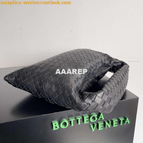 Replica Bottega Veneta BV 763966 Small Hop oyster Bag Black 6