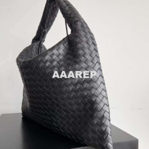 Replica Bottega Veneta BV 763970 Large Hop Fondant Bag Black 2