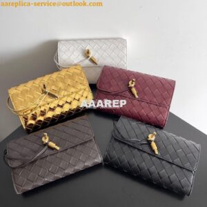 Replica Bottega Veneta BV Andiamo Large Flap Wallet 741504 Lambskin Bl