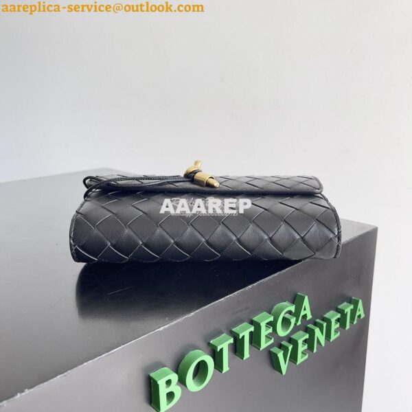 Replica Bottega Veneta BV Andiamo Large Flap Wallet 741504 Lambskin Bl 6