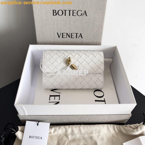 Replica Bottega Veneta BV Andiamo Large Flap Wallet 741504 Lambskin Wh 3