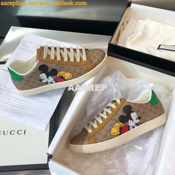 Replica Gucci Men Women's GG Disney x Print Ace Sneaker 431942 H06 3