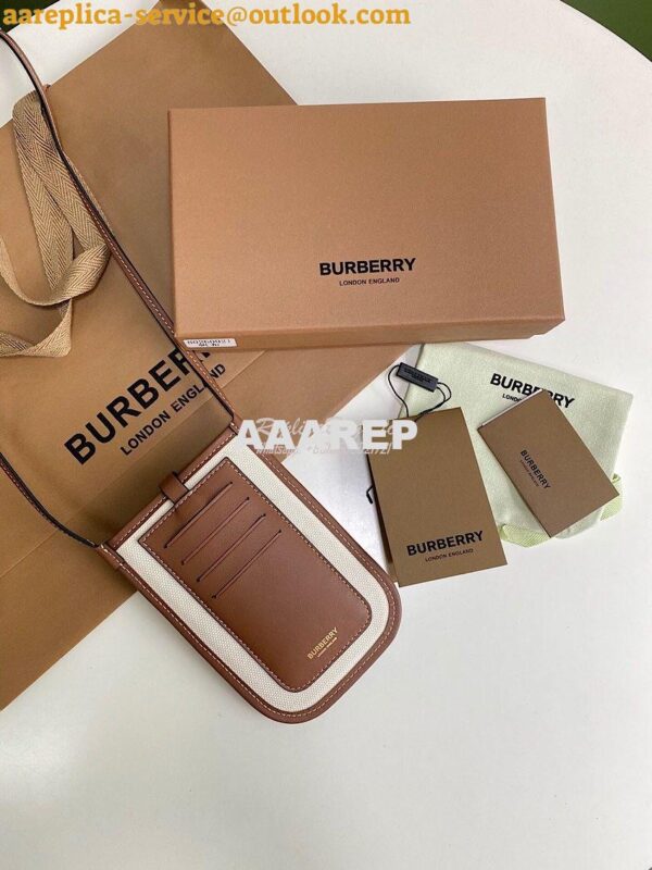 Replica Burberry canvas Phone Case with Strap 80267361 9