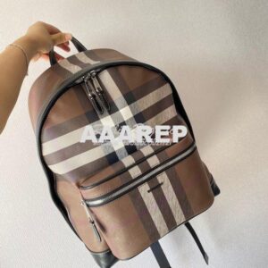 Replica Burberry Check and Leather Backpack 80514141