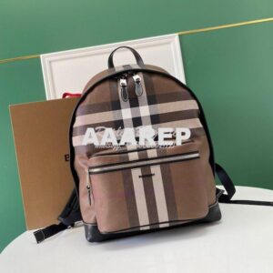 Replica Burberry Check and Leather Backpack 80514141 2