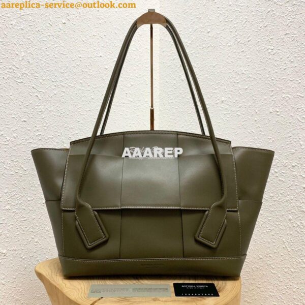 Replica Bottega Veneta BV Arco 56 Bag In French Calf 573400 Kaki 3