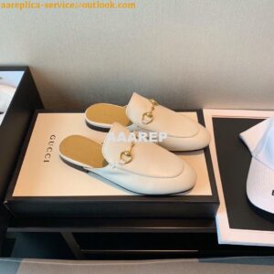 Replica Gucci Princetown Leather Slipper 423513 White