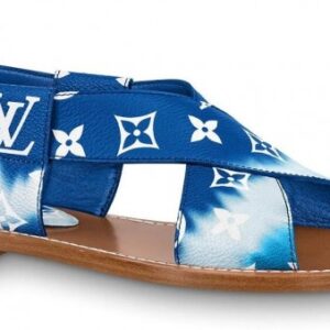 Replica Louis Vuitton LV Escale Palma Flat Sandals Blue