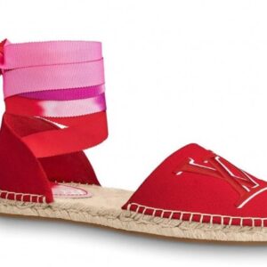 Replica Louis Vuitton LV Escale Starboard Flat Espadrille Red