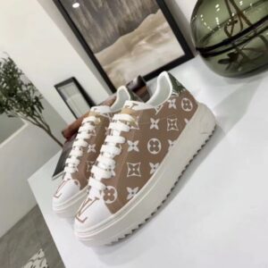 Replica Louis Vuitton Blanc/Moka Time Out Sneaker 2