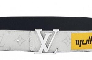 Replica Louis Vuitton White LV Initiales 40mm Belt Monogram M0162U