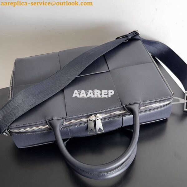 Replica Bottega Veneta BV Arco Briefcase Intreccio leather 680120 Blac 3