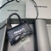 Replica Balenciaga 592833 Hourglass XS Top Handle Bag Black Gold