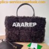 Replica Bottega Veneta BV Arco Tote Small Intreccio Shearling Tote Bag 2