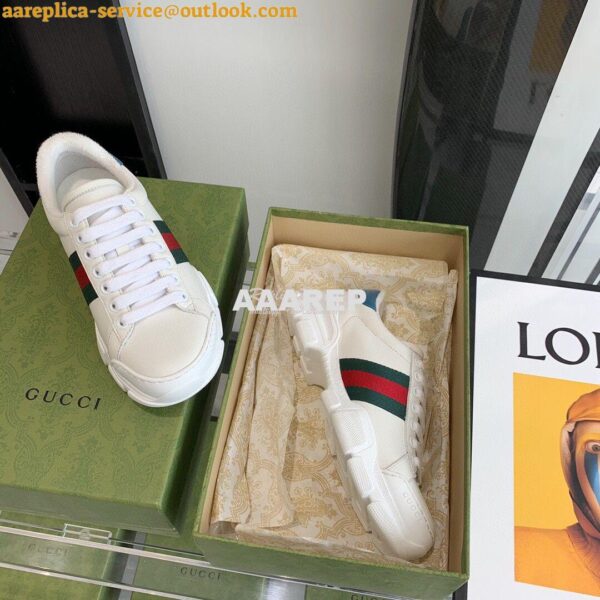 Replica Gucci Sneaker with Web 624701 Blue 7