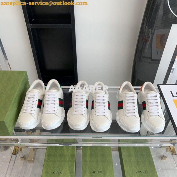 Replica Gucci Sneaker with Web 624701 Green 3