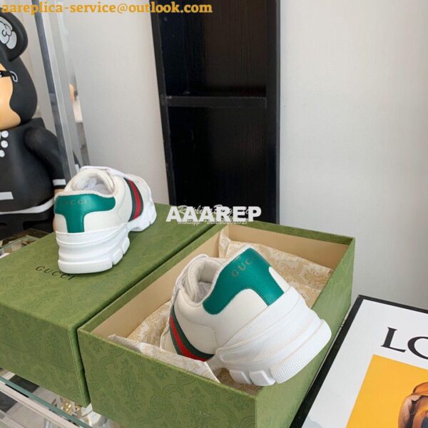 Replica Gucci Sneaker with Web 624701 Green 7