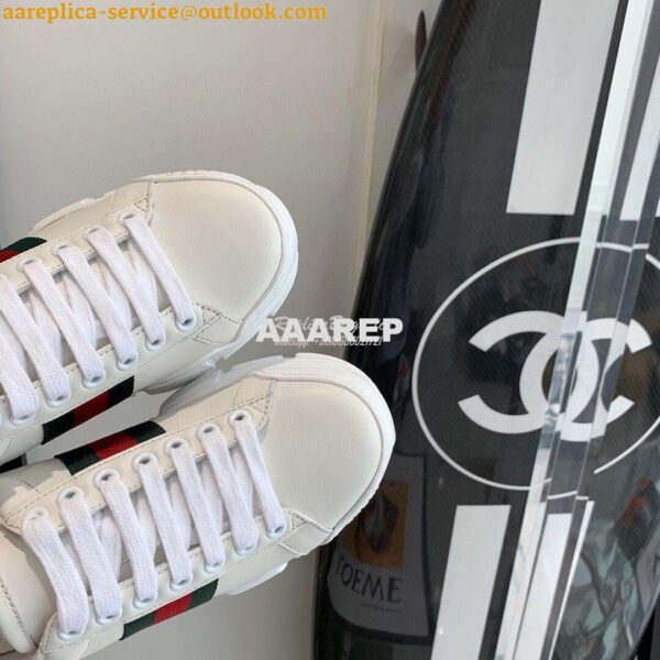 Replica Gucci Sneaker with Web 624701 Green 8