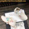 Replica Gucci Women Men's Rhyton Leather Sneaker with Groovy Double G 2