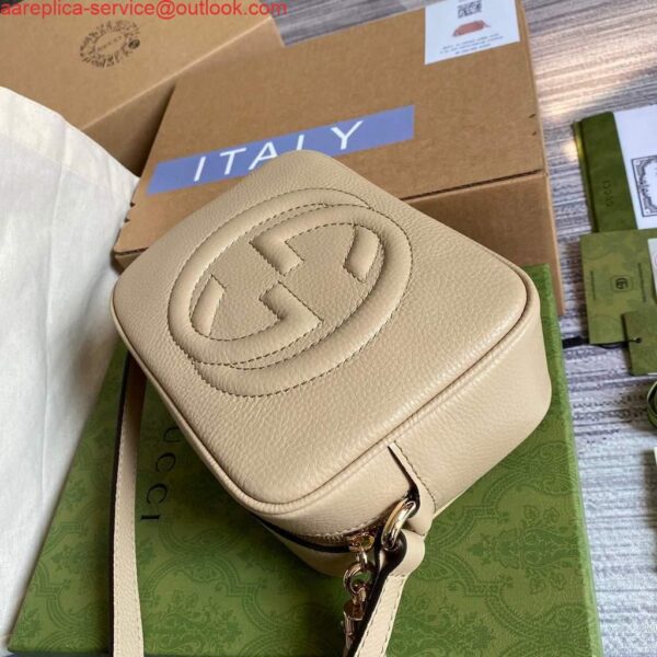 Replica Gucci 308364 Soho small leather crossbody-bags disco bag Beige 3