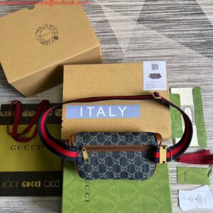 Replica Gucci 682933 Belt bag with Interlocking G Blue and ivory 2