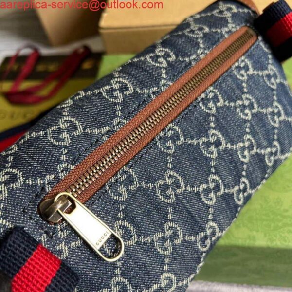 Replica Gucci 682933 Belt bag with Interlocking G Blue and ivory 9