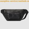 Replica Gucci Belt Bag In Black GG Embossed Leather