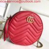 Replica Gucci 550154 GG Marmont Mini Round Shoulder Bag Light Pink