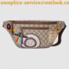 Replica Gucci Black/grey GG Supreme canvas belt bag