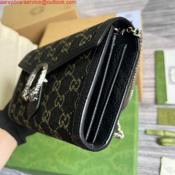 Replica Gucci 401231 Dionysus GG Mini Chain Bag Black 7